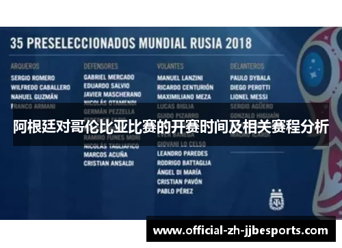 阿根廷对哥伦比亚比赛的开赛时间及相关赛程分析